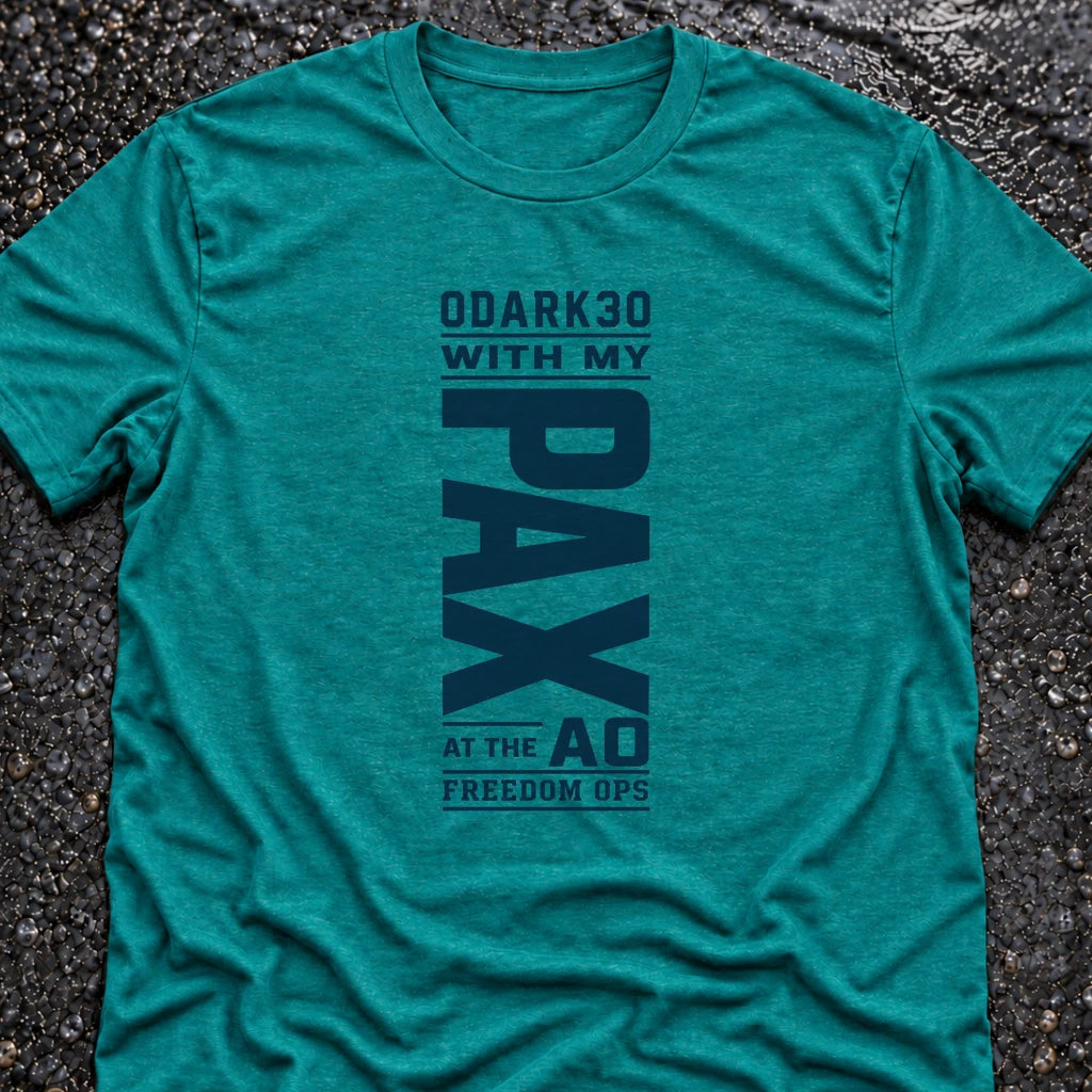 Freedom Ops 0DARK30 T-shirt in vintage turquoise