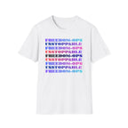 FREEDOM-OPS UNSTOPPABLE Retro Rainbow Text Tee