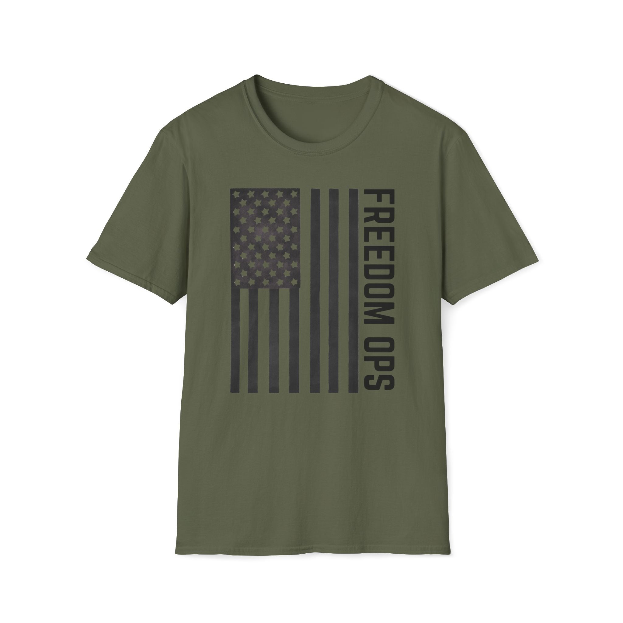 American Flag Freedom Ops T-Shirt