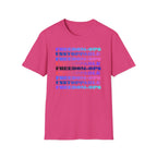 FREEDOM-OPS UNSTOPPABLE Retro Rainbow Text Tee