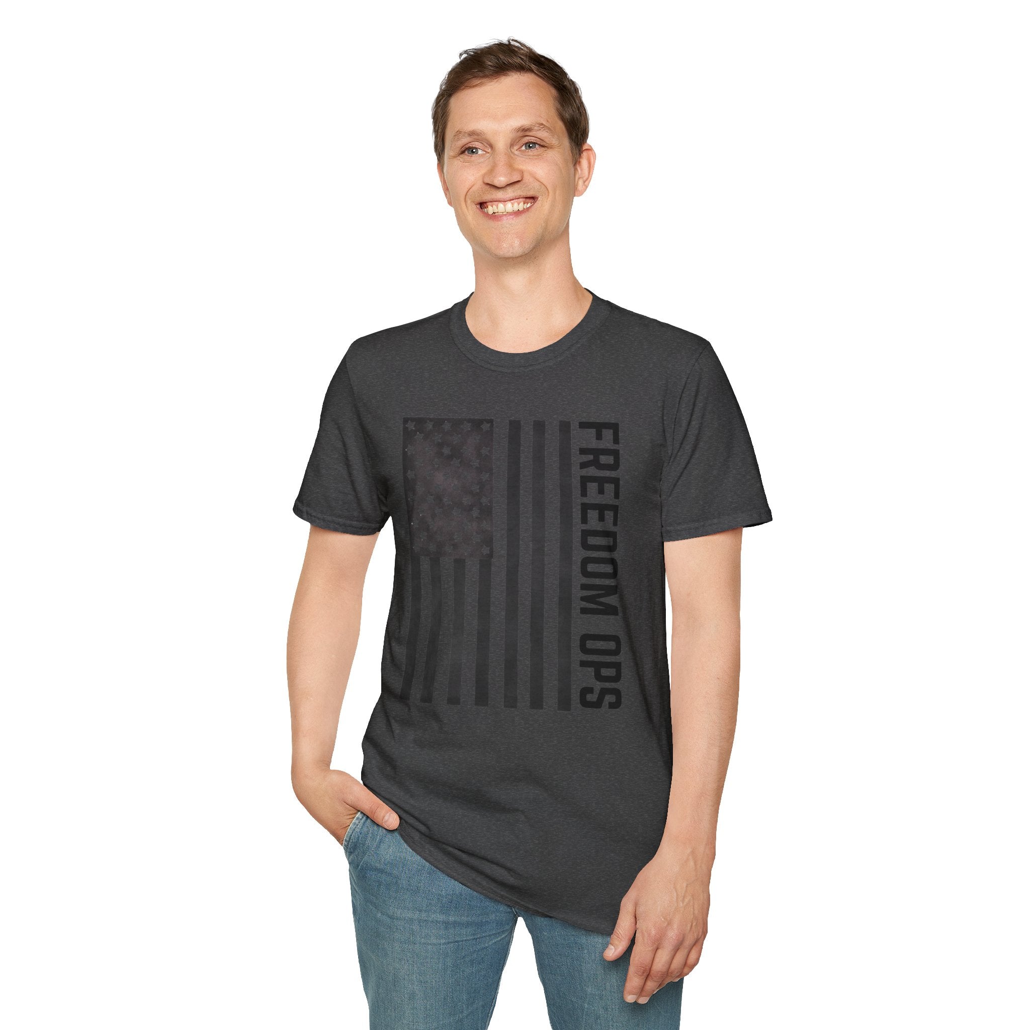 American Flag Freedom Ops T-Shirt