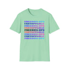FREEDOM-OPS UNSTOPPABLE Retro Rainbow Text Tee