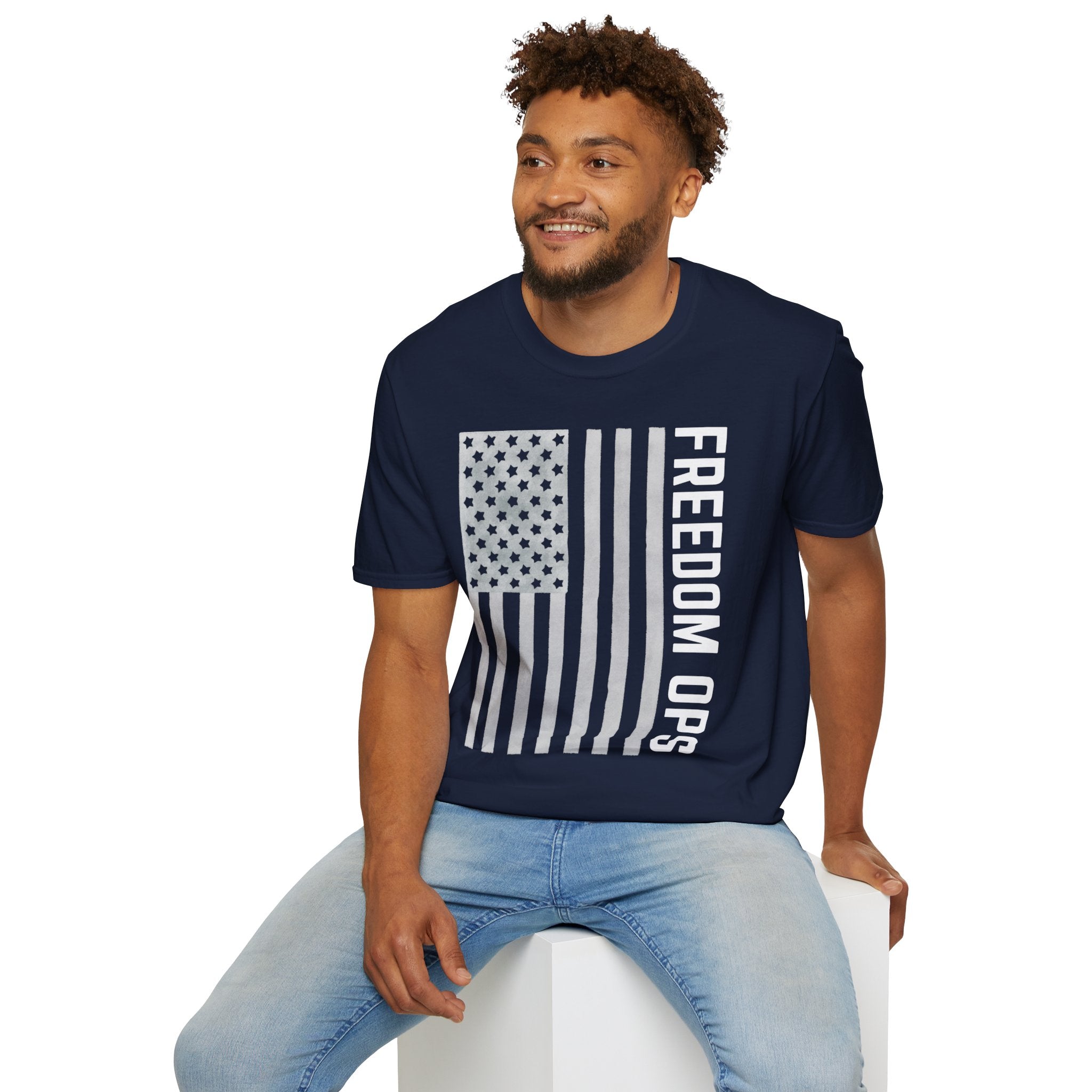 American Flag Freedom Ops T-Shirt