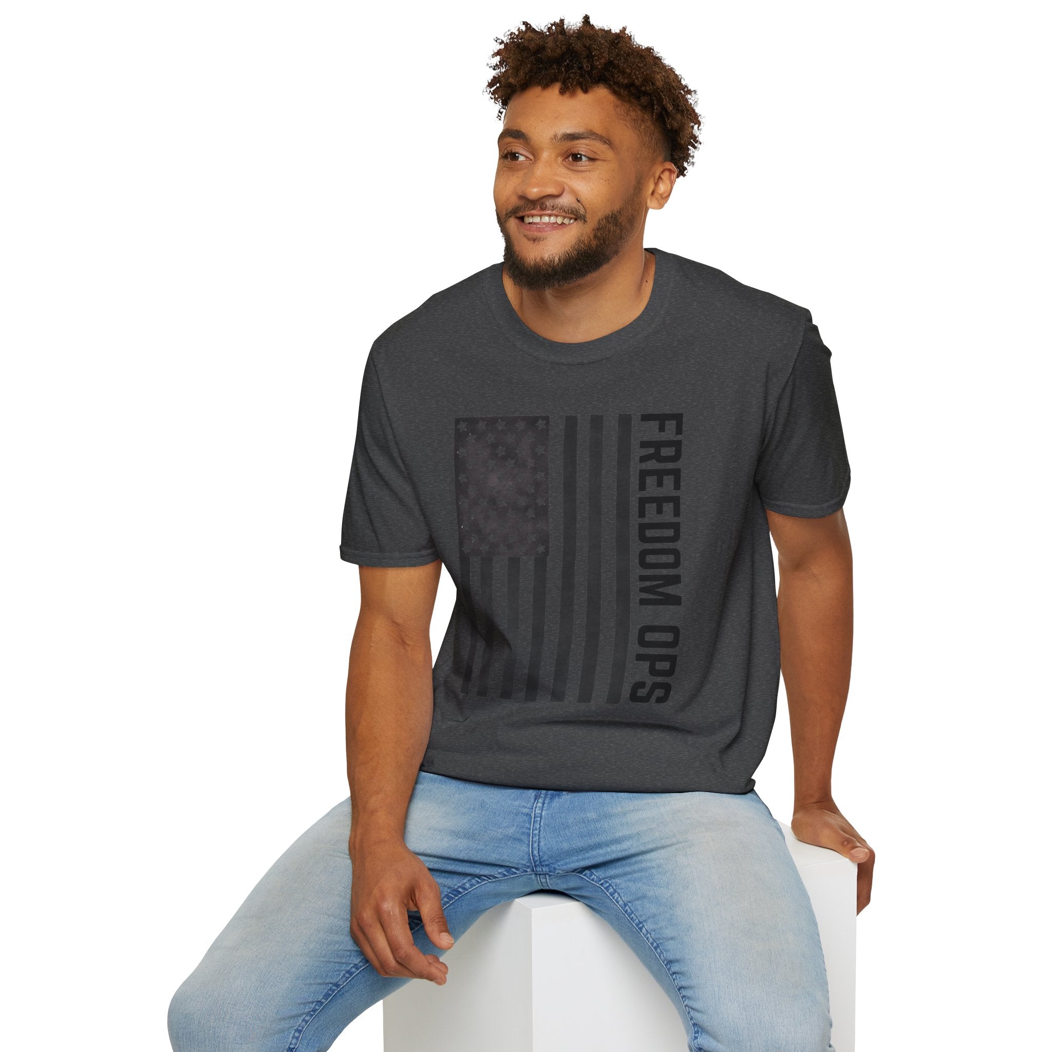 American Flag Freedom Ops T-Shirt