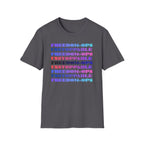 FREEDOM-OPS UNSTOPPABLE Retro Rainbow Text Tee