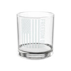 Engraved Whiskey Glass 10.5oz — American Flag “Freedom” Design