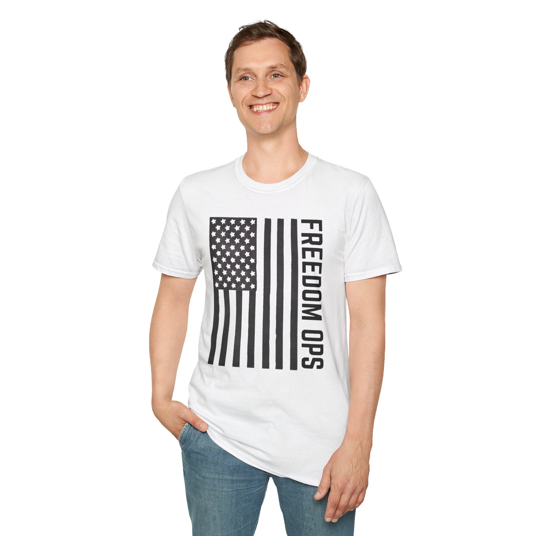 American Flag Freedom Ops T-Shirt