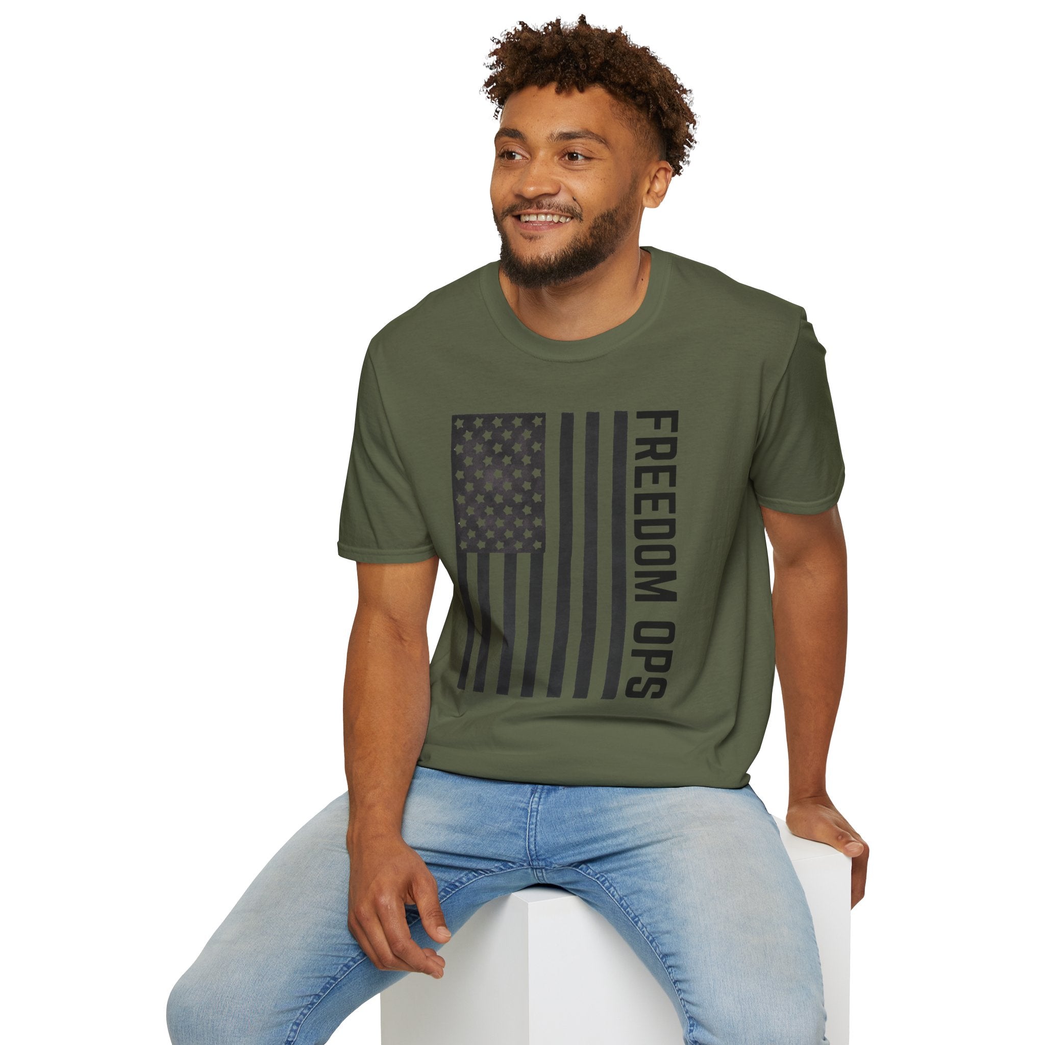 American Flag Freedom Ops T-Shirt