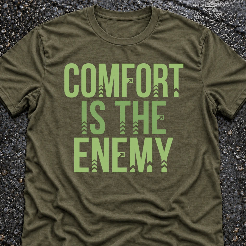 Freedom Ops COMFORT IS THE ENEMY T-shirt in military green