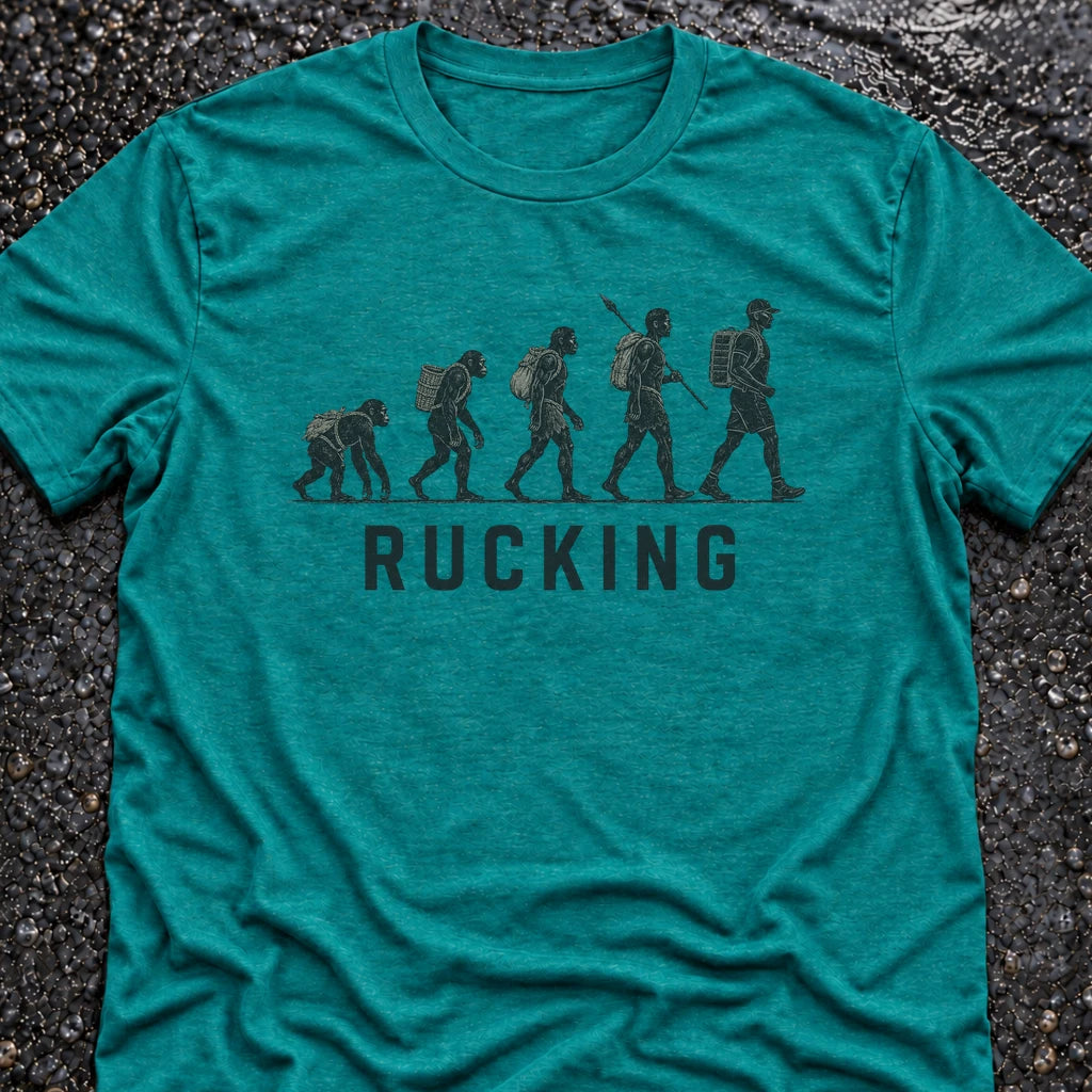 Freedom Ops Rucking Evolution T-shirt in vintage turquoise