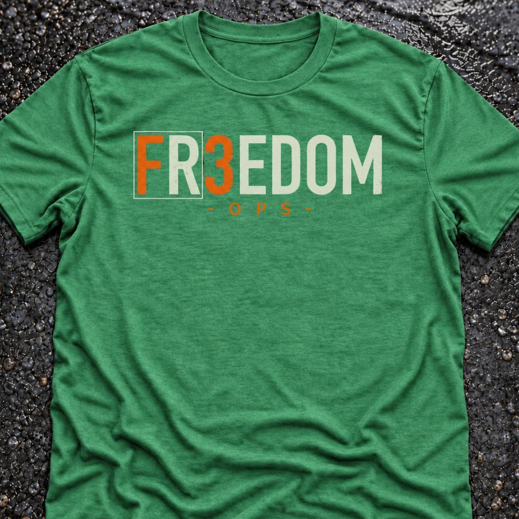 Freedom Ops FR3EDOM T-shirt in envy green