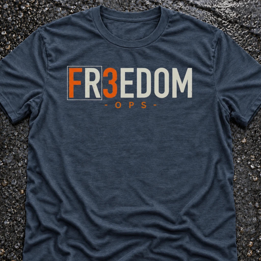 Freedom Ops FR3EDOM T-shirt in indigo