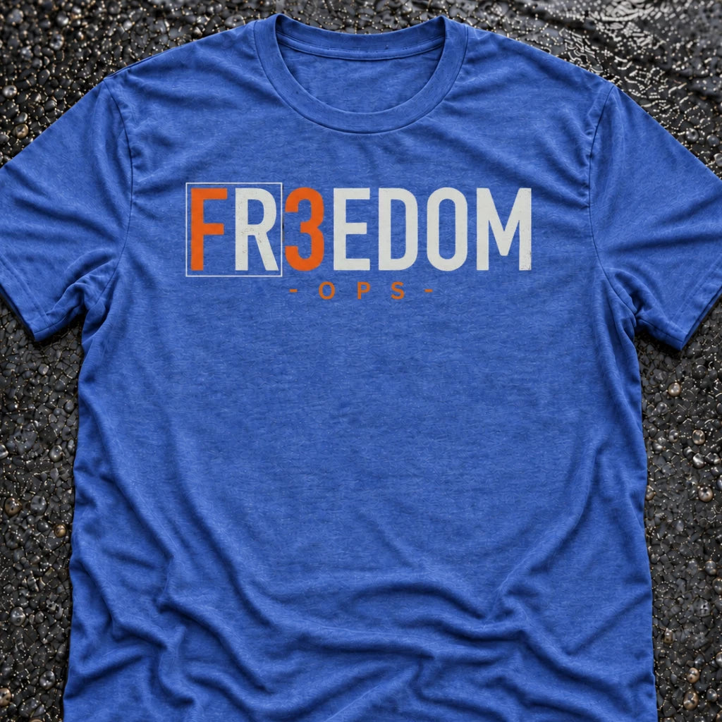 Freedom Ops FR3EDOM T-shirt in vintage royal