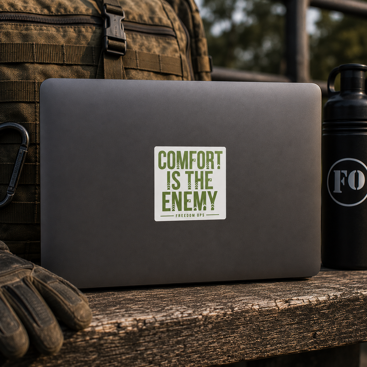 COMFORT IS THE ENEMY PREMIUM VINYL STICKER