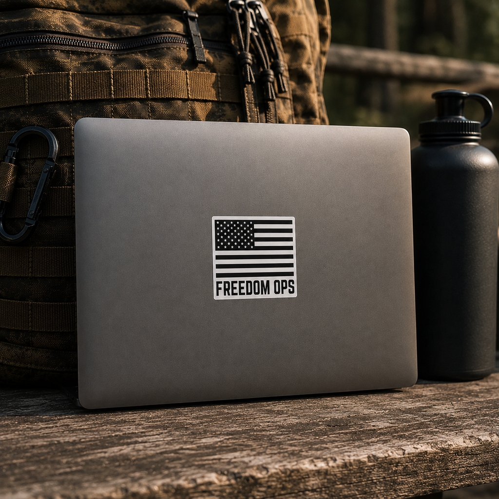 FLAG FREEDOM OPS PREMIUM VINYL STICKER