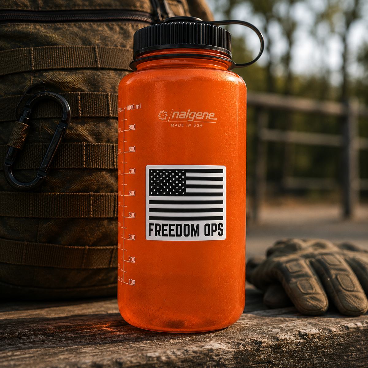 FLAG FREEDOM OPS PREMIUM VINYL STICKER