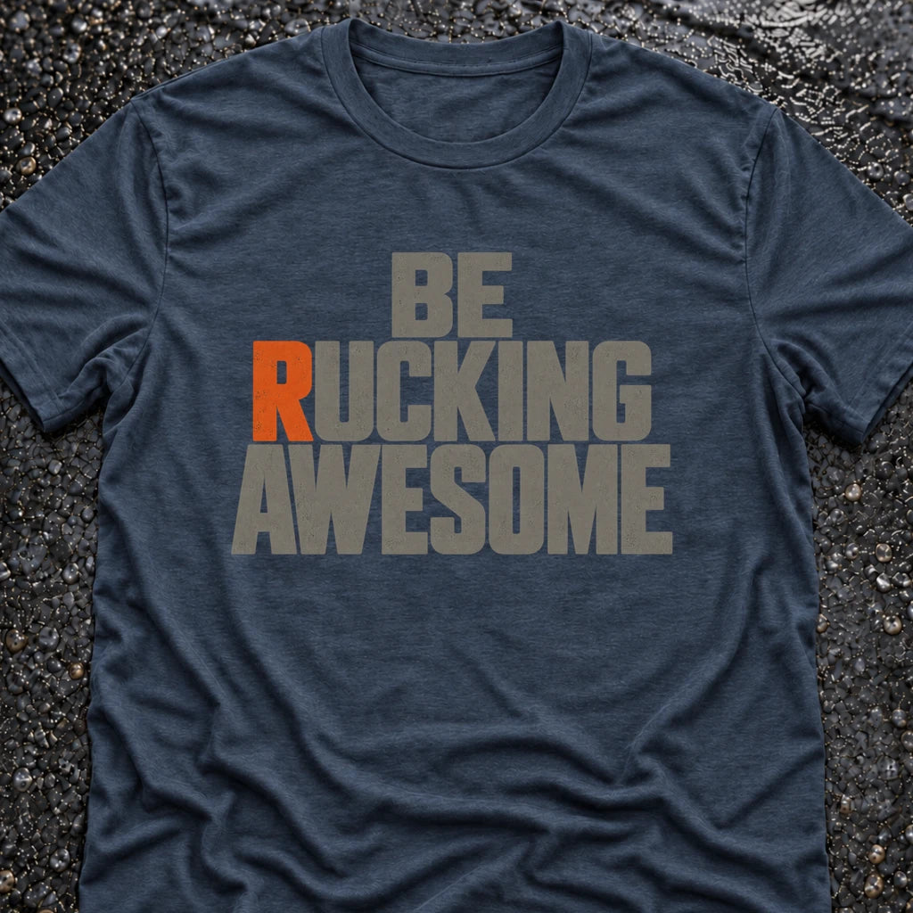 Freedom Ops BE RUCKING AWESOME T-shirt in vintage indigo