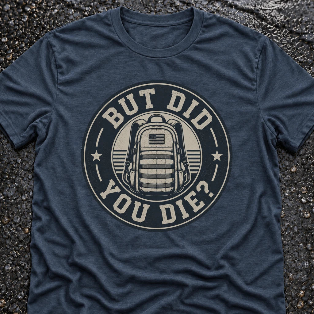 Freedom Ops BUT DID YOU T-shirt in vintage indigo