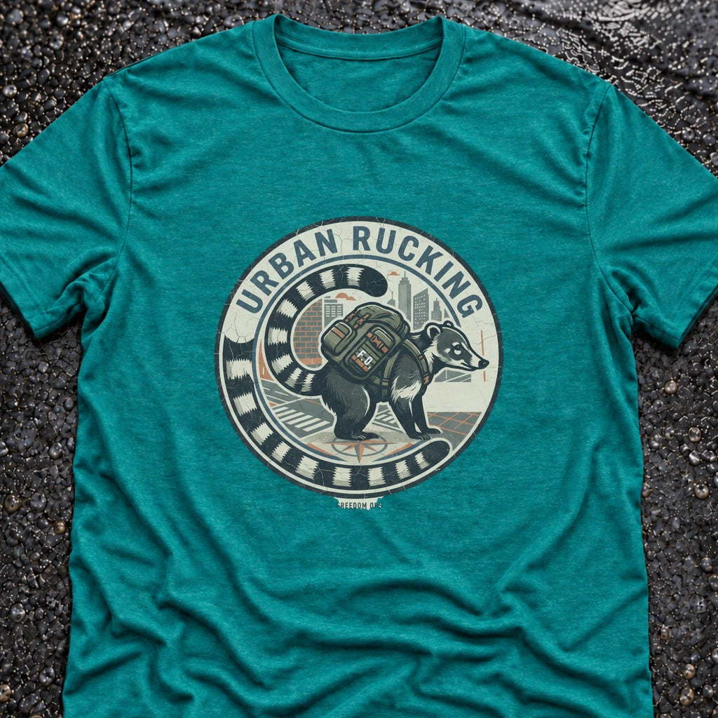 Freedom Ops COATI URBAN RUCKING T-shirt in vintage turquoise