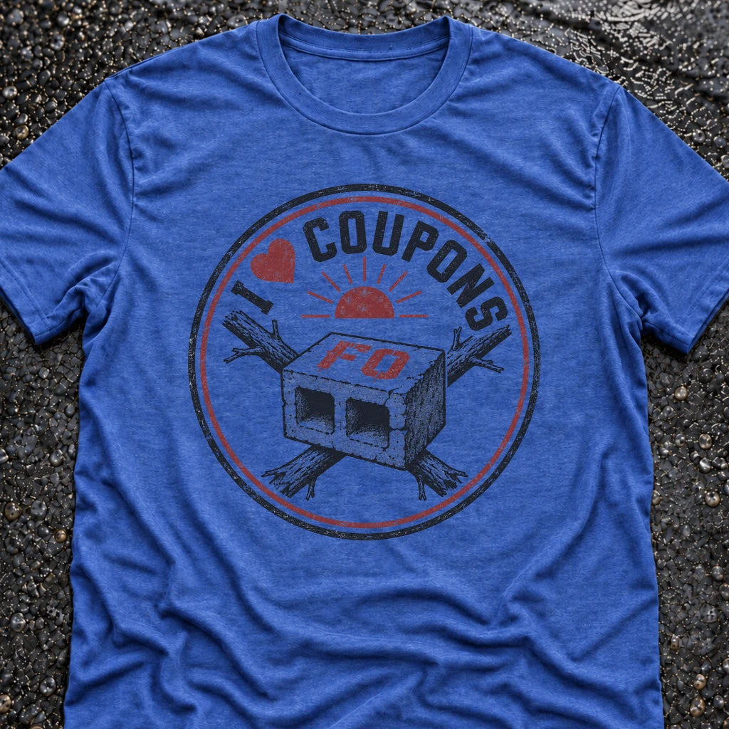 Freedom Ops Coupon Workout T-shirt in vintage royal