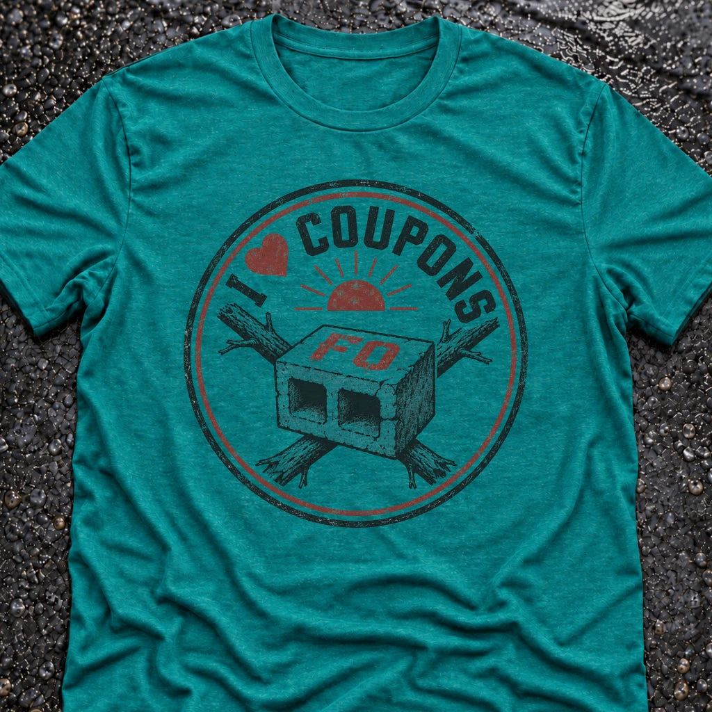 Freedom Ops Coupon Workout T-shirt in vintage turquoise