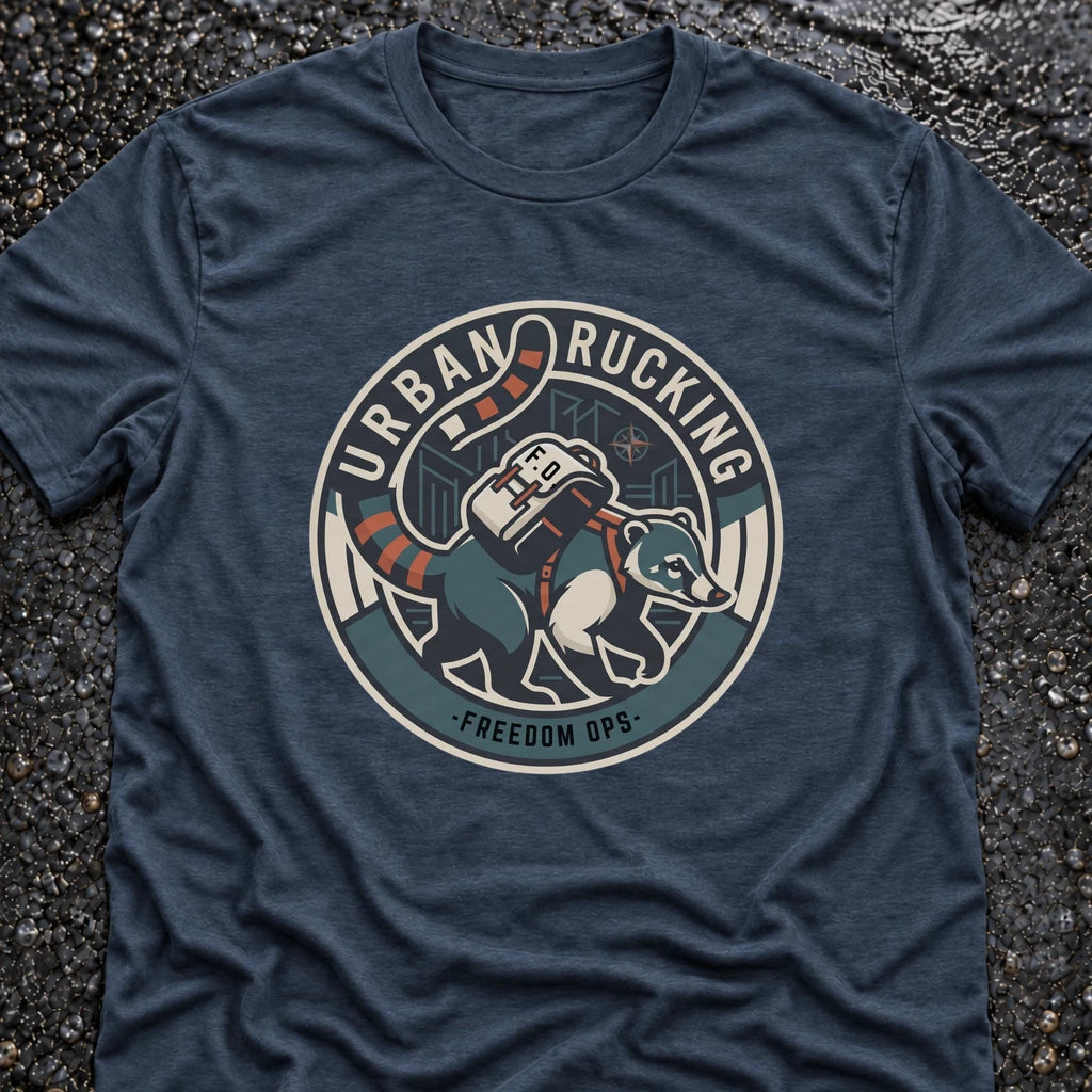 Freedom Ops COATI URBAN RUCKING 1 T-shirt in vintage indigo