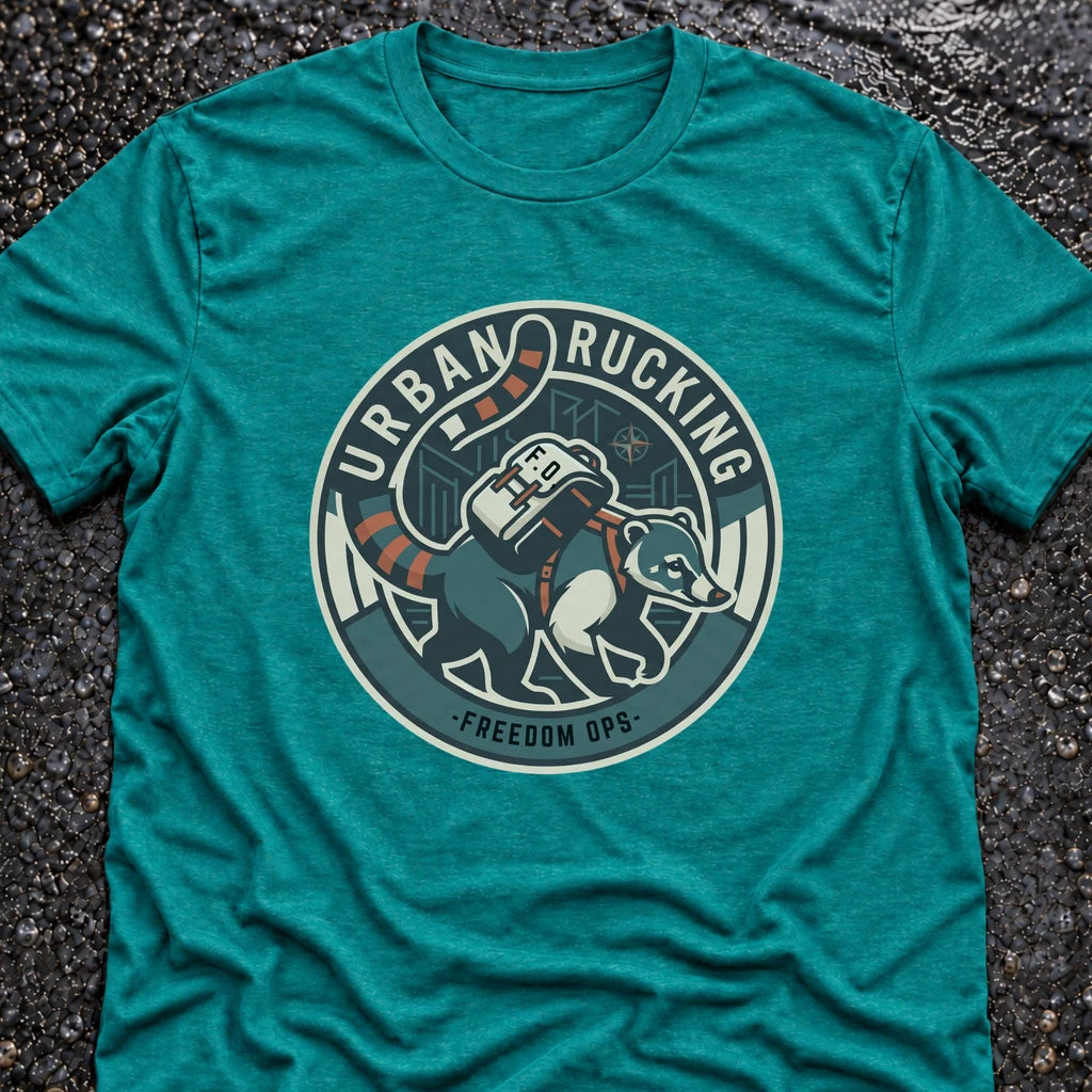 Freedom Ops COATI URBAN RUCKING 1 T-shirt in vintage turquoise