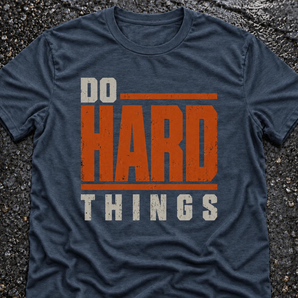 Freedom Ops Do Hard Things T-shirt in vintage indigo