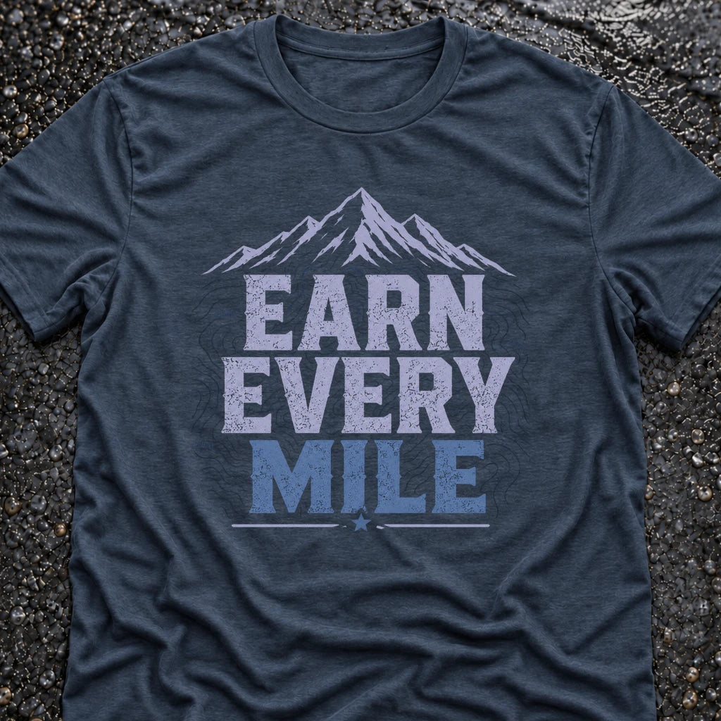 Freedom Ops EARN EVERY MILE T-shirt in indigo