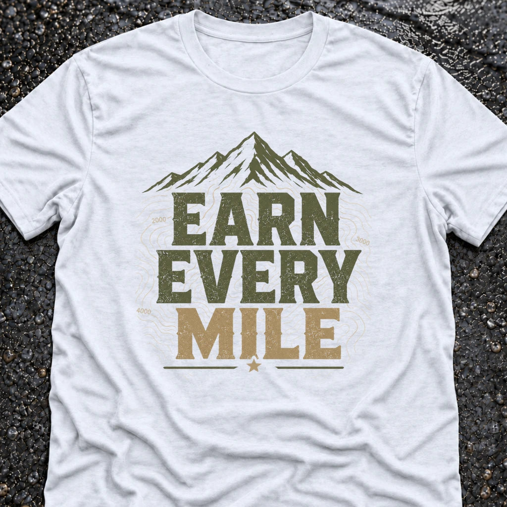 Freedom Ops EARN EVERY MILE T-shirt in white