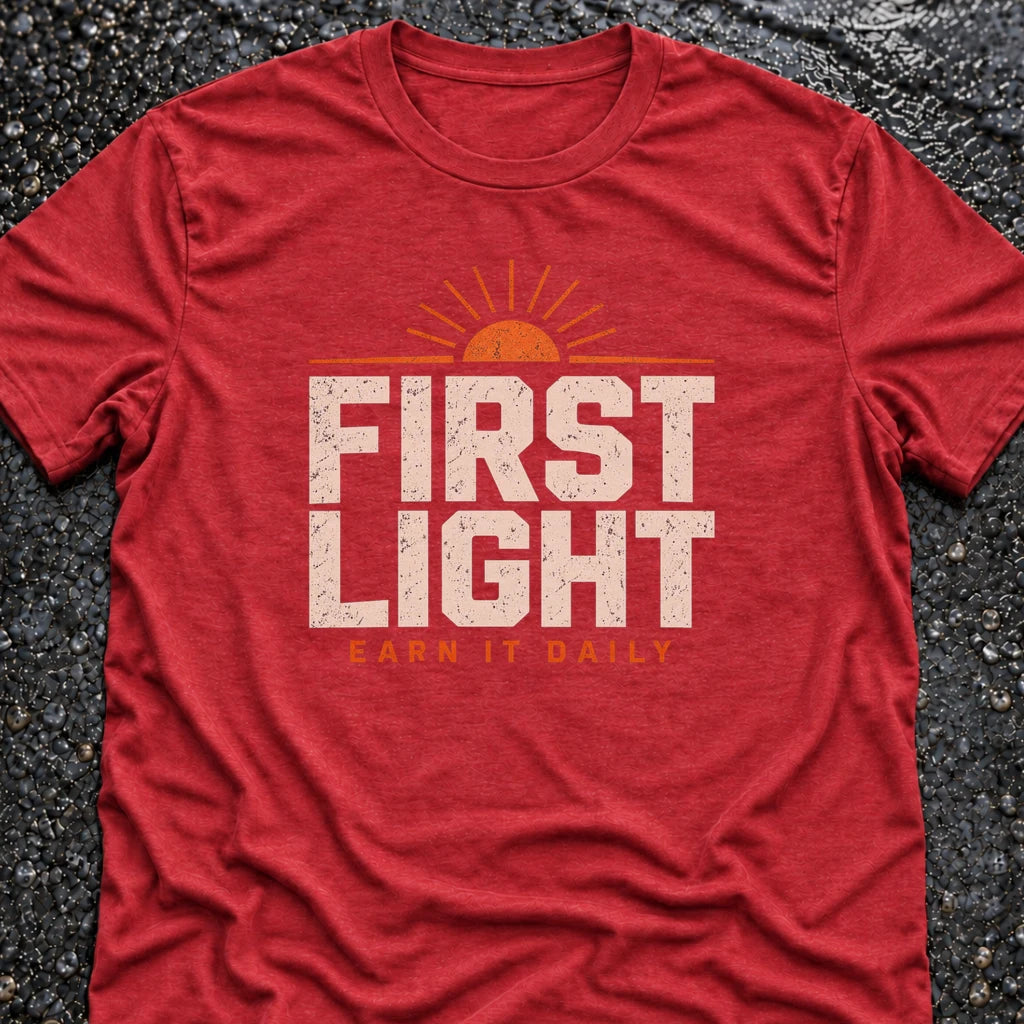 Freedom Ops FIRST LIGHT SUN T-shirt in vintage red