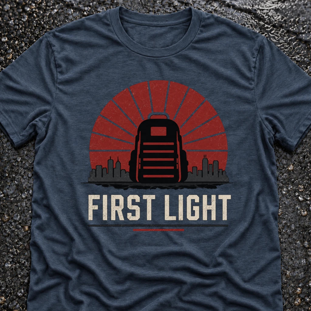 Freedom Ops FIRST LIGHT T-shirt in vintage indigo