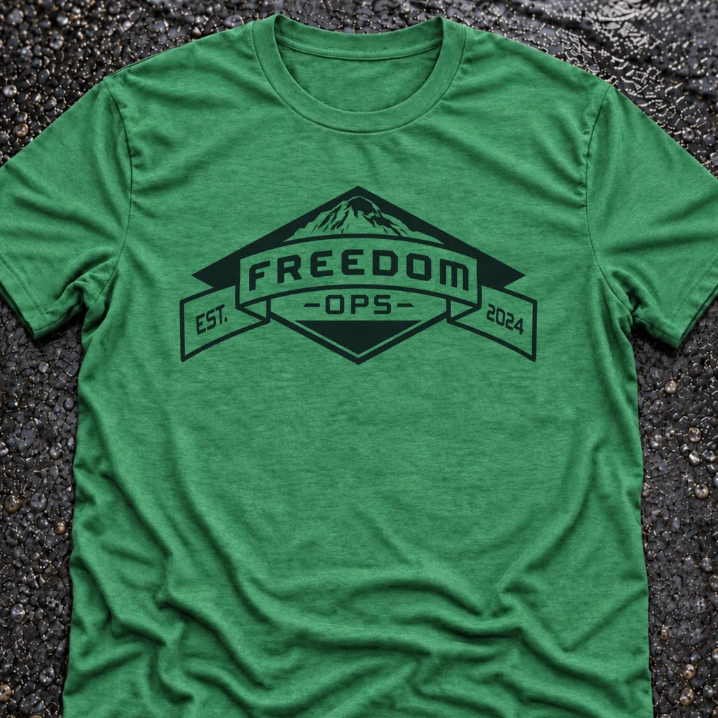Freedom Ops Logo T-shirt in envy green