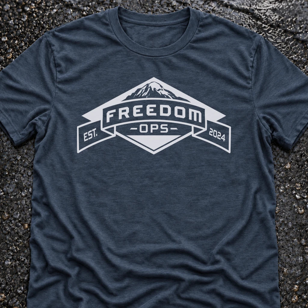 Freedom Ops Logo T-shirt in indigo
