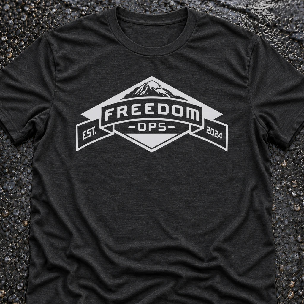 Freedom Ops Logo T-shirt in vintage black