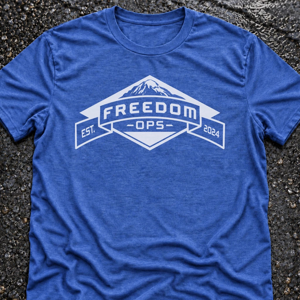 Freedom Ops Freedom Ops Logo T-shirt in vintage royal