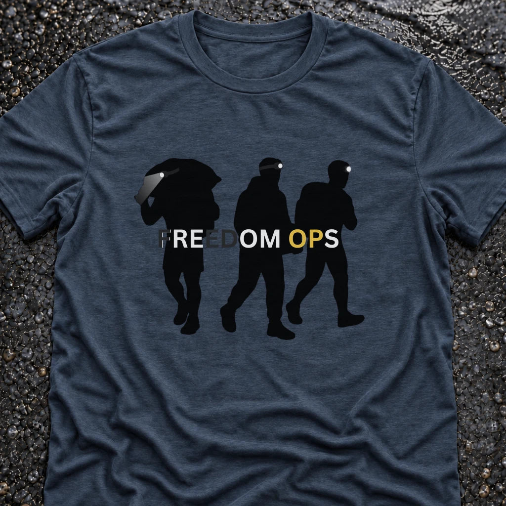 Freedom Ops Shadow Logo T-shirt in indigo