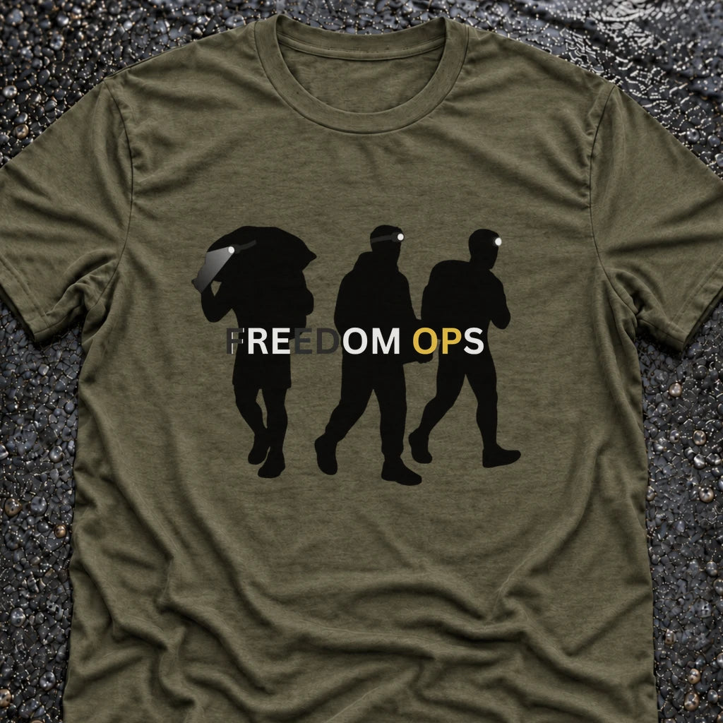 Freedom Ops Freedom Ops Shadow Logo T-shirt in military green