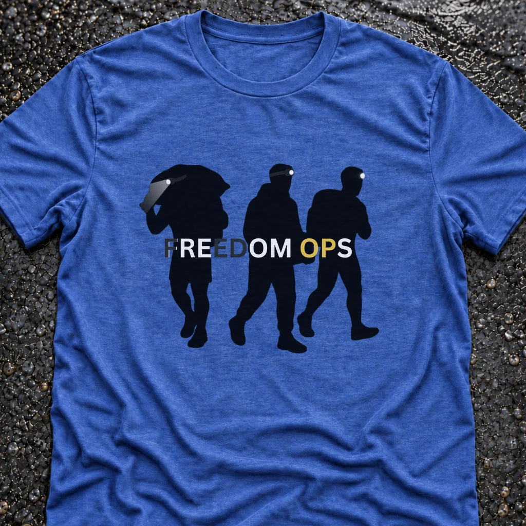 Freedom Ops Shadow Logo T-shirt in vintage royal