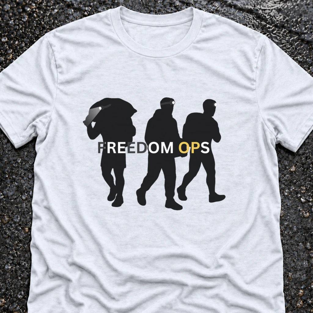 Freedom Ops Shadow Logo T-shirt in white