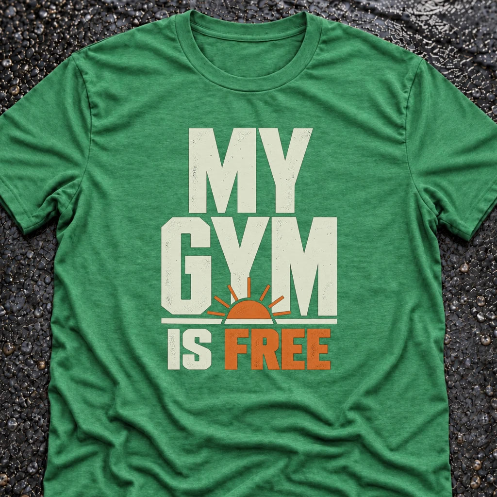 Freedom Ops MY GYM IS FREE T-shirt in envy green