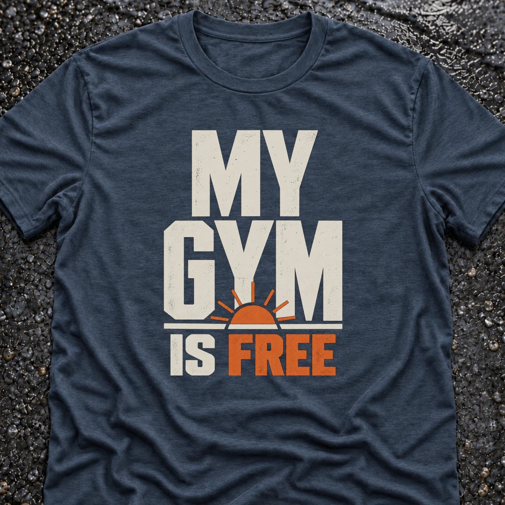 Freedom Ops MY GYM IS FREE T-shirt in indigo