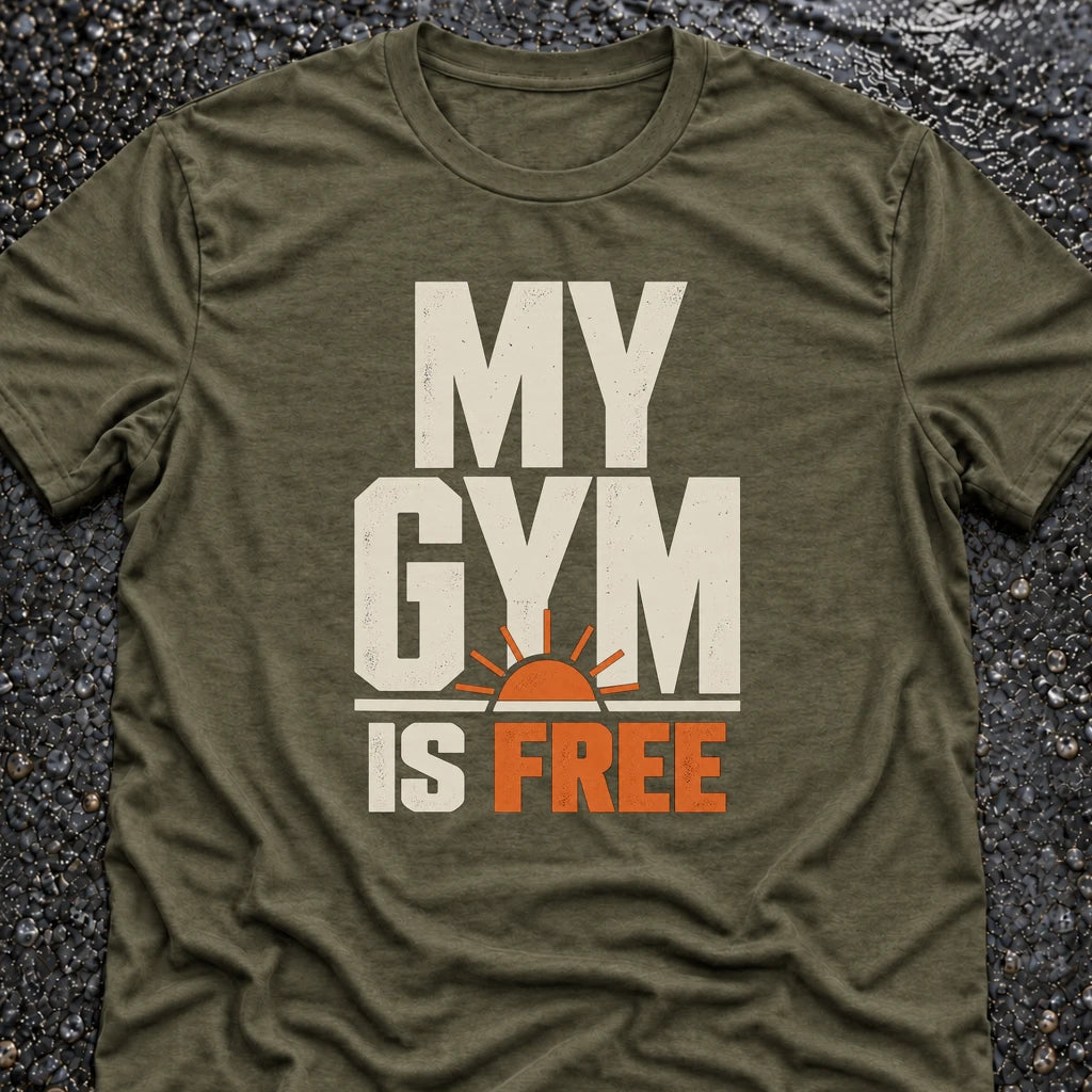 Freedom Ops MY GYM IS FREE T-shirt in military green