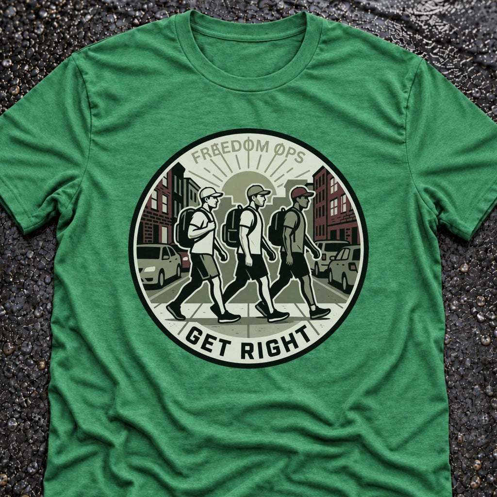 Freedom Ops GET RIGHT T-shirt in envy green