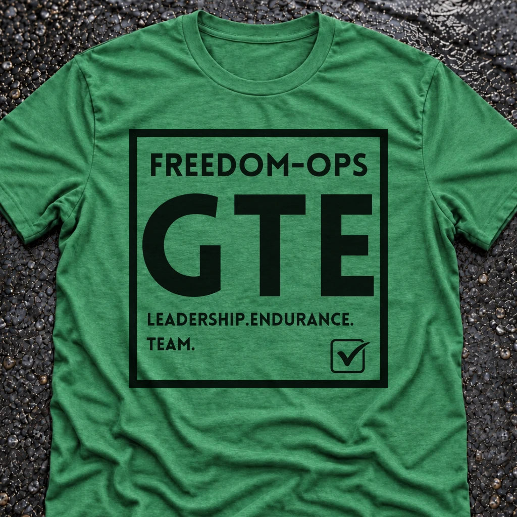Freedom Ops GTE Support Crew T-shirt in envy green
