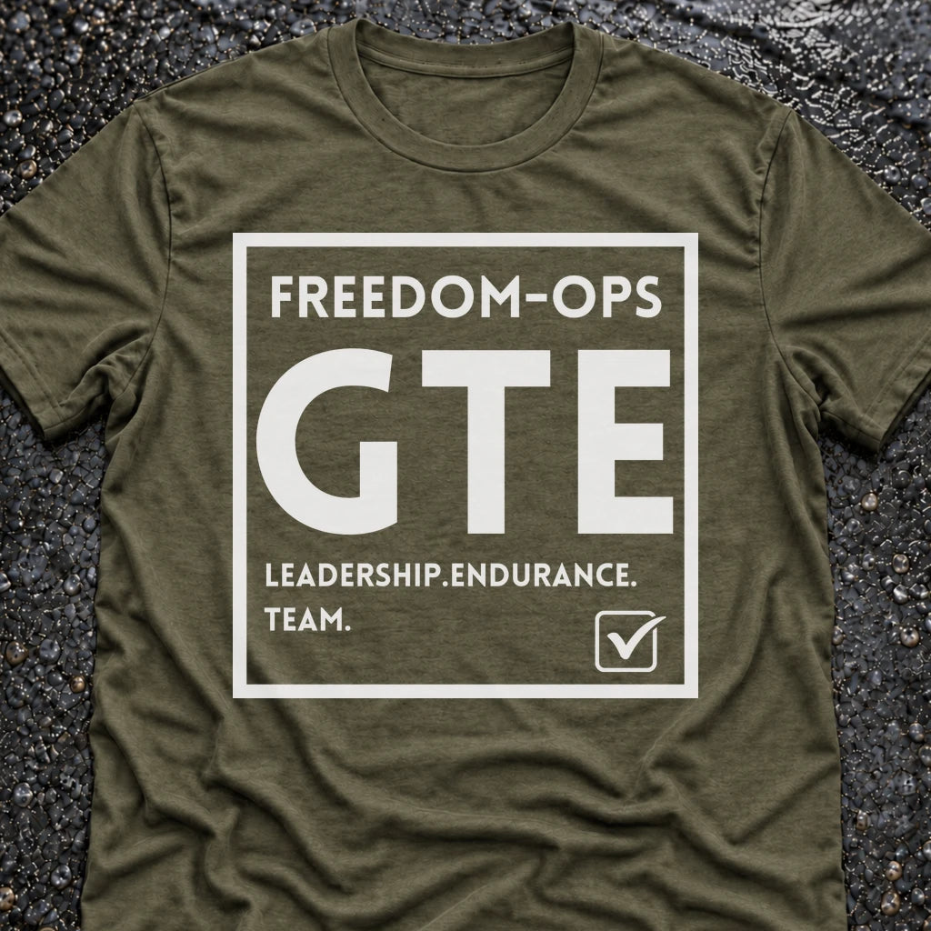 Freedom Ops GTE Support Crew T-shirt in military green