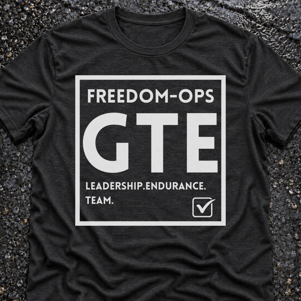 Freedom Ops GTE Support Crew T-shirt in vintage black