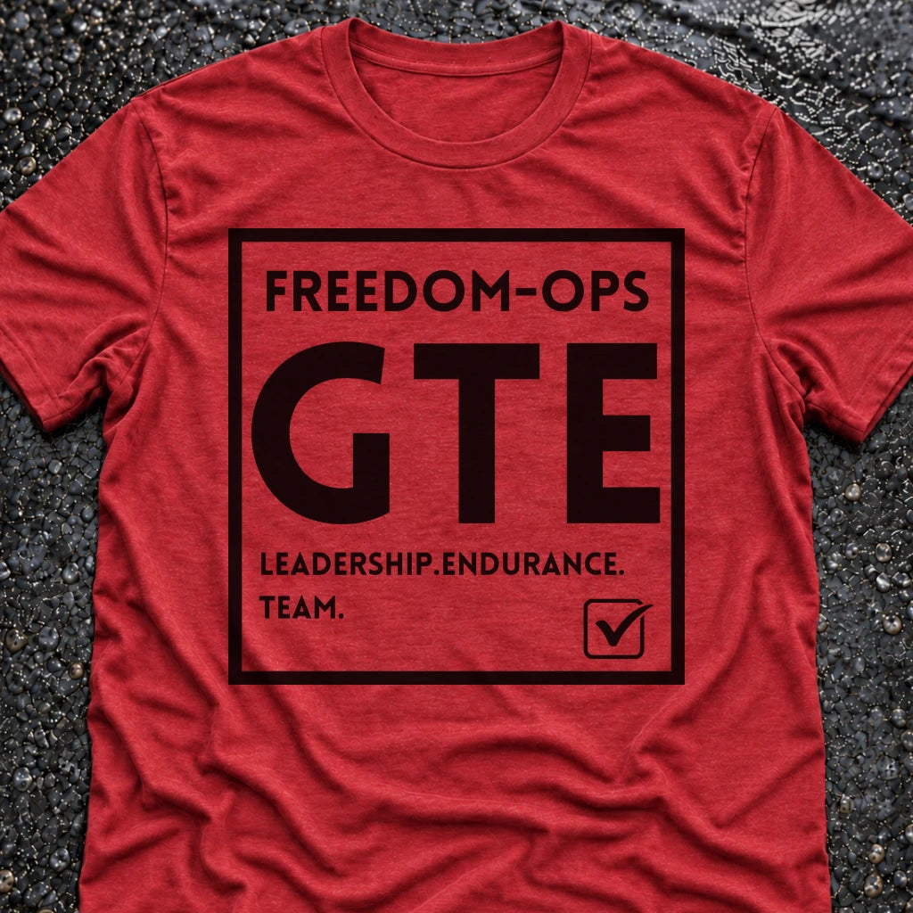 Freedom Ops GTE Support Crew T-shirt in vintage red
