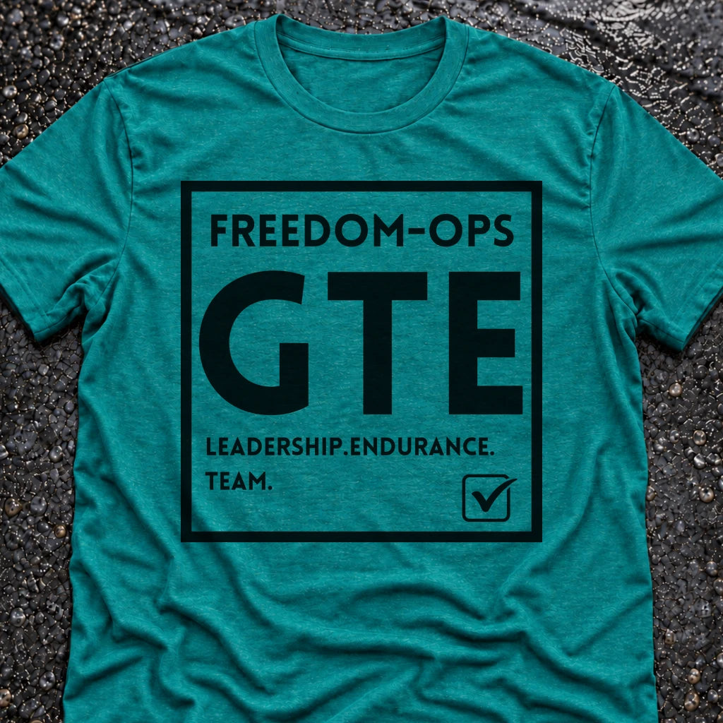 Freedom Ops GTE Support Crew T-shirt in vintage turquoise