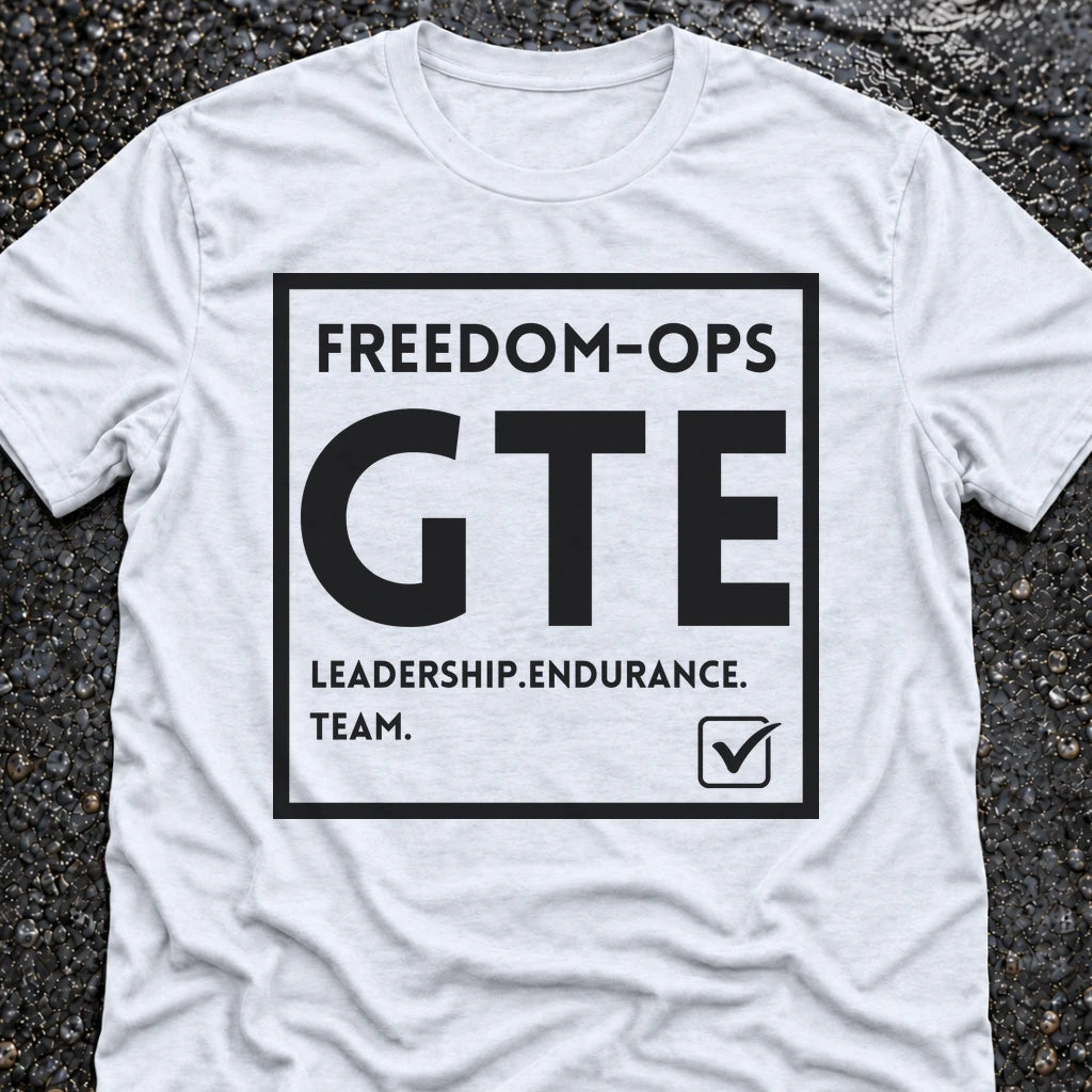 Freedom Ops GTE Support Crew T-shirt in white